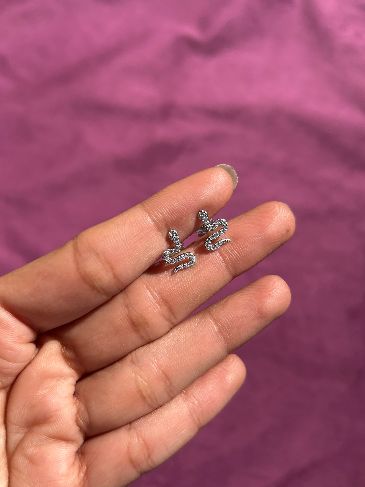 Premium Snake Studs By Siva Silver