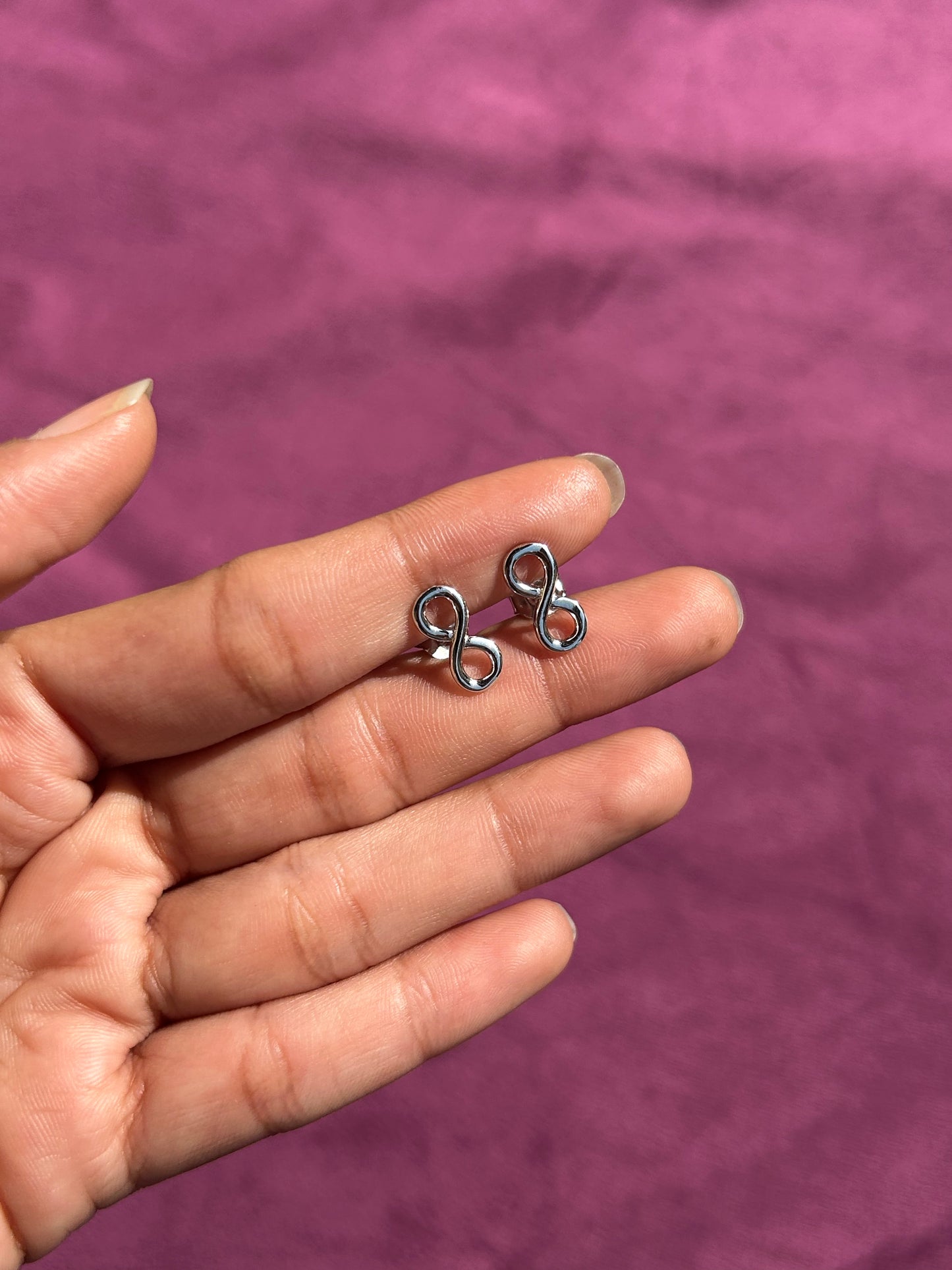 Premium Infinity Studs By Siva Silver