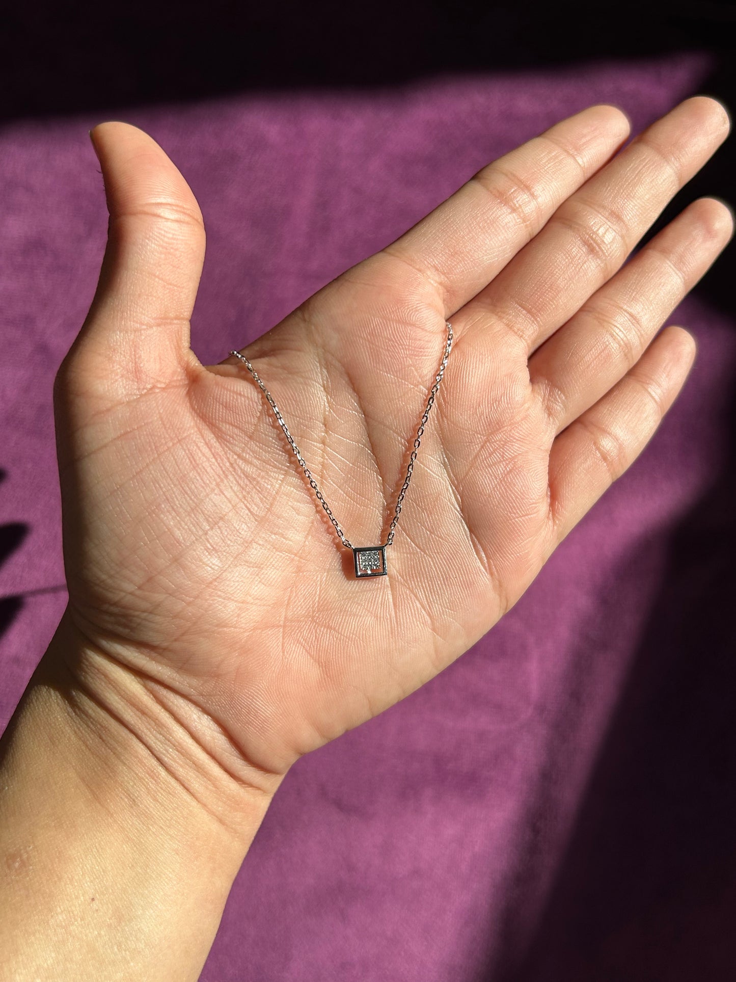 Premium Dainty Square Neckpiece By Siva Silver