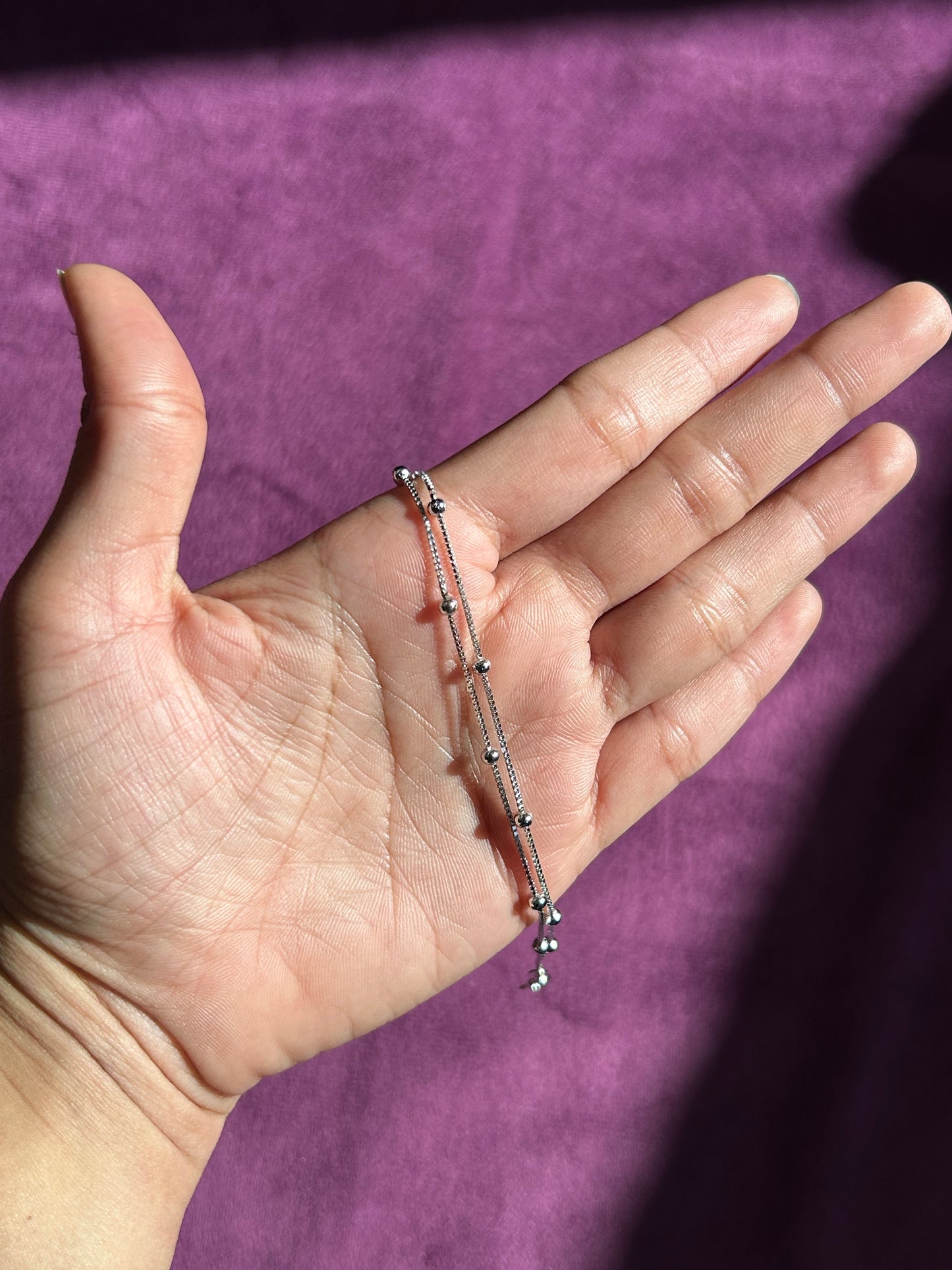 Premium Dual Line Ball Bracelet By Siva Silver