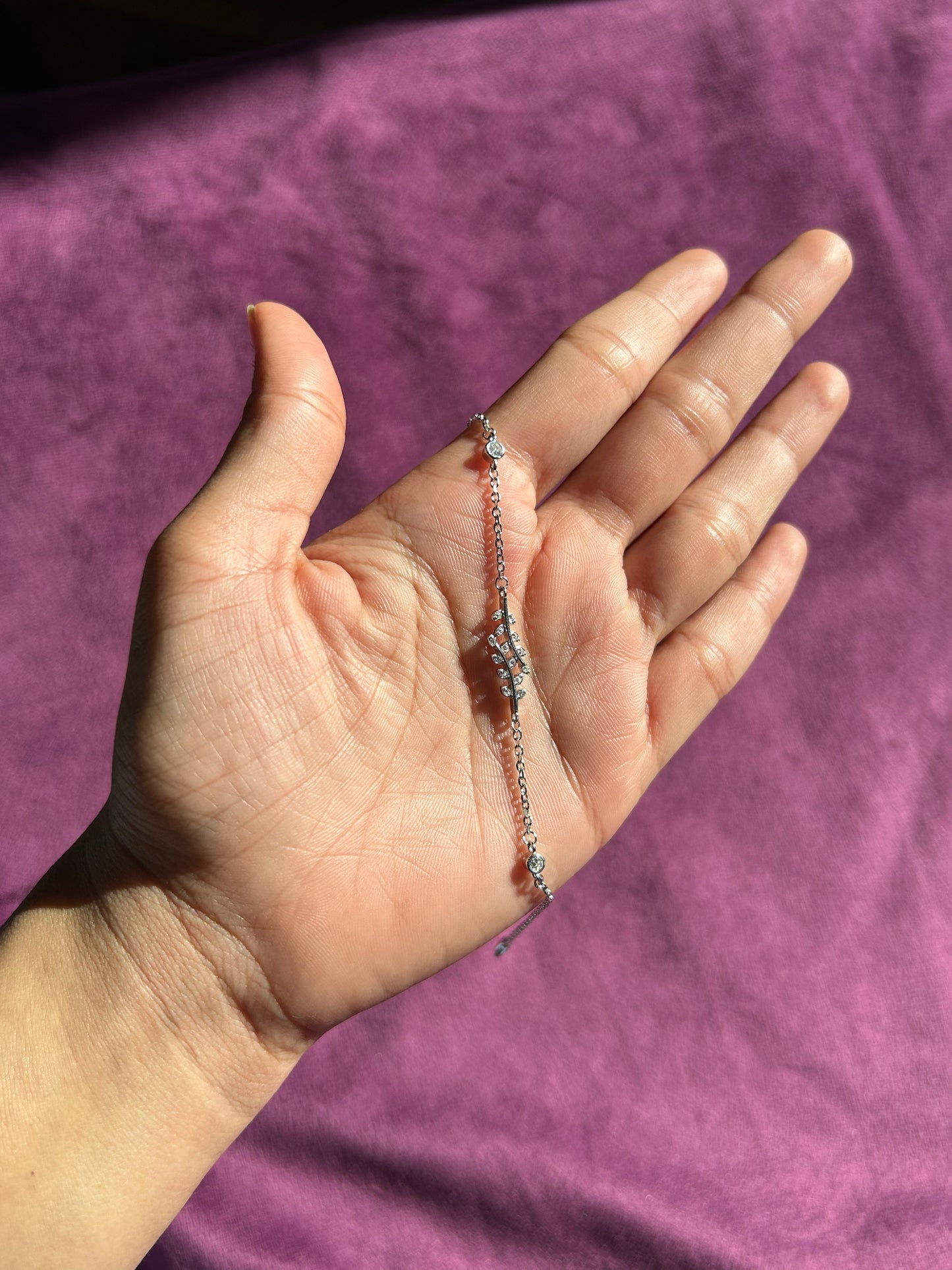 Premium Dainty Leave Bracelet By Siva Silver