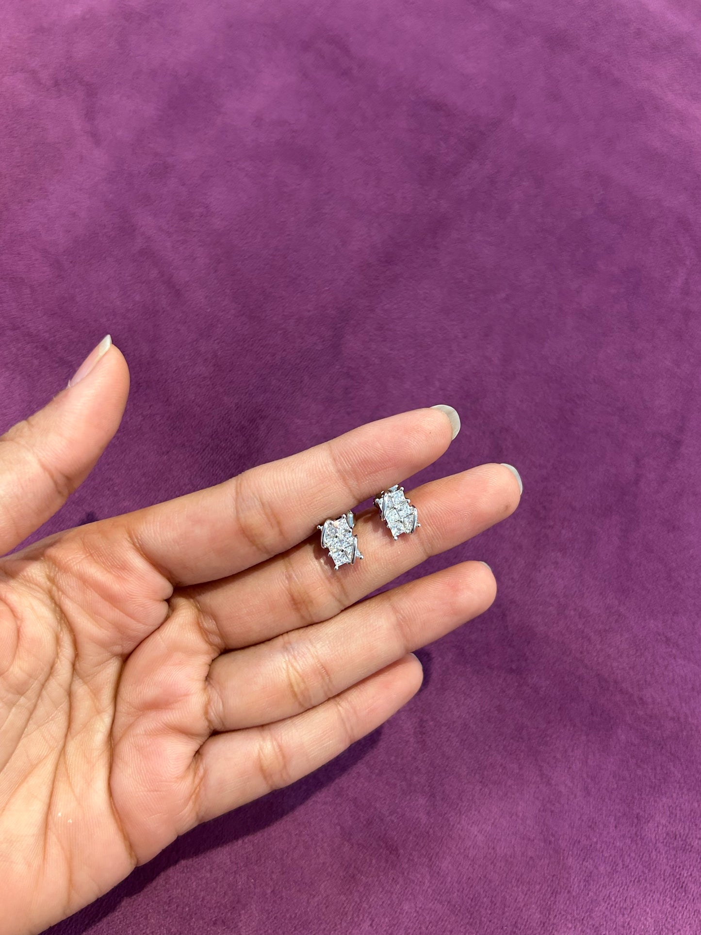 Premium Glacier Glow Studs By Siva Silver