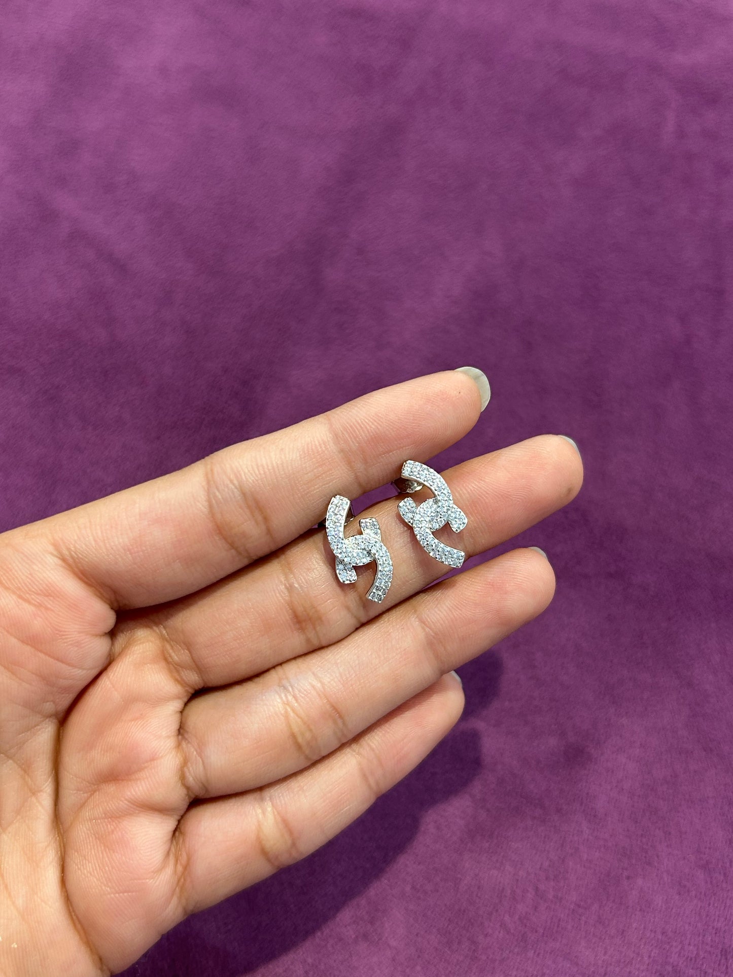 Premium Twist Luxe Studs By Siva Silver